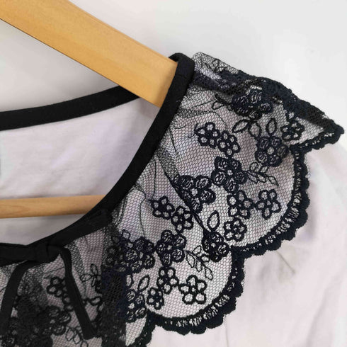エムズグレイシー Ms GRACY レース リボン クルーネックTシャツ レディース JPN:38