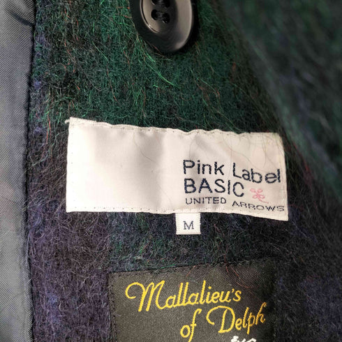 ユナイテッドアローズ UNITED ARROWS PINK LABEL BASIC モヘア混 金ボタン シャギーピーコート レディース JPN:M