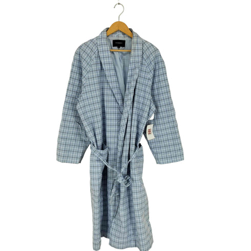 バーバリーロンドン BURBERRY LONDON チェック柄ホース刺繍ガウンコート メンズ L