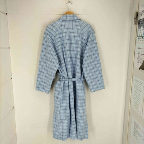 バーバリーロンドン BURBERRY LONDON チェック柄ホース刺繍ガウンコート メンズ L