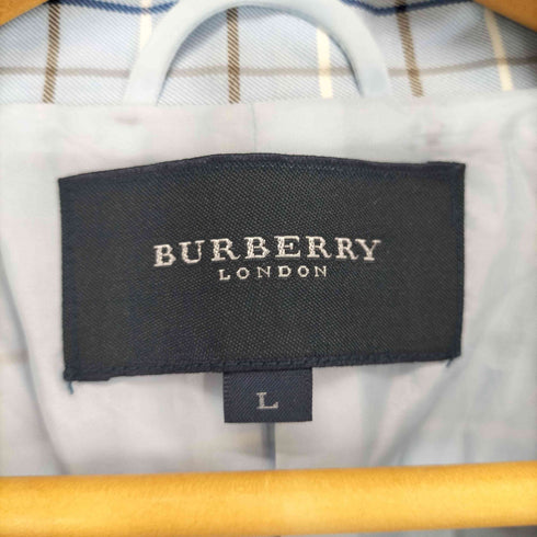 バーバリーロンドン BURBERRY LONDON チェック柄ホース刺繍ガウンコート メンズ L