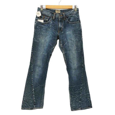ナイラス NYLAUS 立体裁断 フレア デニム パンツ Y2K レディース 76