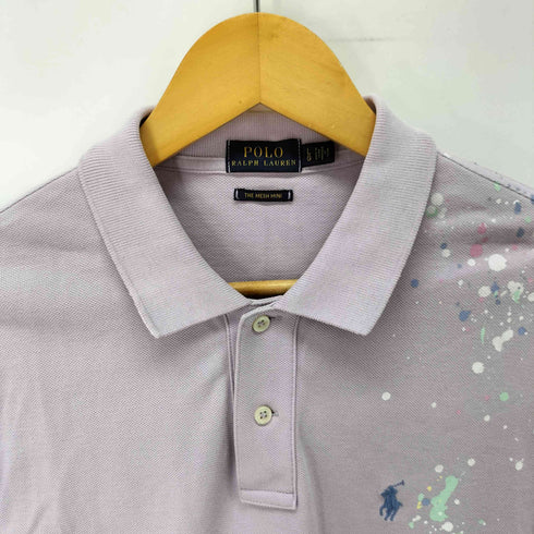 ポロラルフローレン POLO RALPH LAUREN THE MESH MINI ポニー刺繍 ペイント スプラッシュ デザイン ポロ ワンピース レディース import:L
