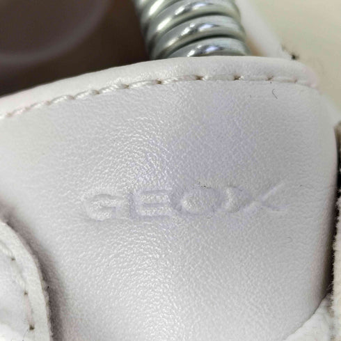 ジェオックス GEOX RESPIRA レザー レオパード柄 スタッズ ローカット スニーカー レディース US:5