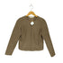 ナチュラルビューティーベーシック NATURAL BEAUTY BASIC lamb leather ラムレザーノーカラージャケット レディース S