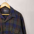 ポロバイラルフローレン Polo by RALPH LAUREN 90s USA製 オープンカラー 開襟 ウール チェックシャツ ボードシャツ メンズ import:L