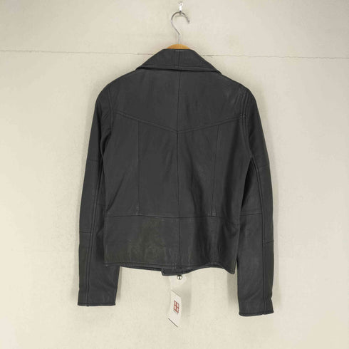 hardcover lamb leather ラムレザーダブルライダースジャケット レディース S