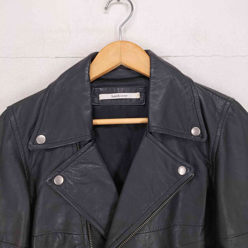 hardcover lamb leather ラムレザーダブルライダースジャケット レディース S