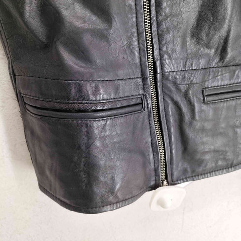 hardcover lamb leather ラムレザーダブルライダースジャケット レディース S