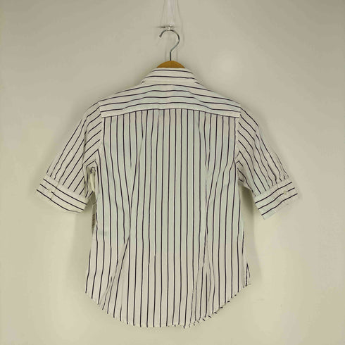 ラルフローレン RALPH LAUREN SUPER SLIM FIT ポニー刺繍 襟シン ストライプ柄 Q/S レギュラーカラーシャツ レディース US:6