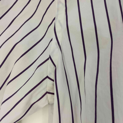 ラルフローレン RALPH LAUREN SUPER SLIM FIT ポニー刺繍 襟シン ストライプ柄 Q/S レギュラーカラーシャツ レディース US:6