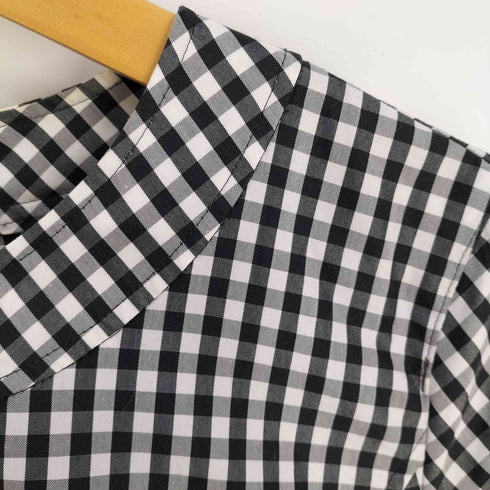 マッキントッシュフィロソフィー MACKINTOSH PHILOSOPHY ギンガムチェック ノーカラー ステンカラーコート レディース EUR:40