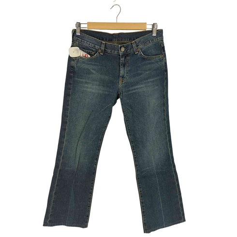 SEVEN for all mankind 90S USA製 紙パッチ バック刺繍 センタープレス ジップフライ デニムパンツ レディース 29inch