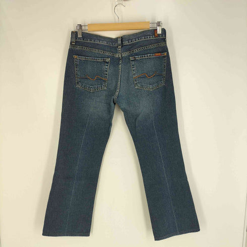 SEVEN for all mankind 90S USA製 紙パッチ バック刺繍 センタープレス ジップフライ デニムパンツ レディース 29inch
