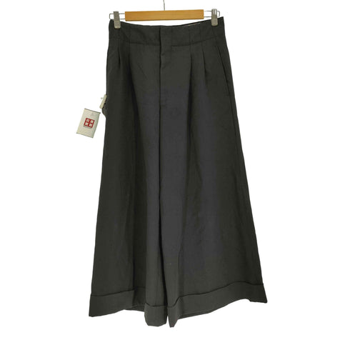 コムデギャルソン COMME des GARCONS 00S AD2008 09SS トゥモローズブラック Tomorrows BLACK期 2タック ポリ縮絨 袴パンツ ハカマ archives レディース JPN:XS