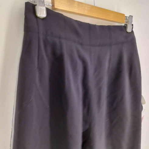 コムデギャルソン COMME des GARCONS AD2008 09SS トゥモローズブラック Tomorrows Black 2タック ポリ縮絨 ワイドスラックス パンツ レディース JPN:XS