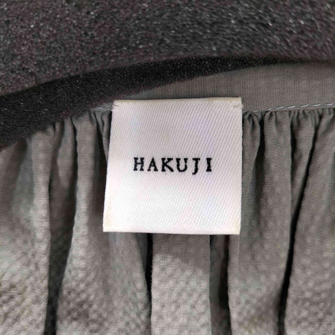 ハクジ HAKUJI シアサッカーL/Sマキシワンピース レディース