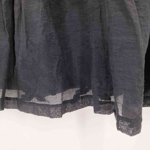 パドカレ pas de calais 刺繍デザイン ノースリーブシアーワンピース レディース JPN:38