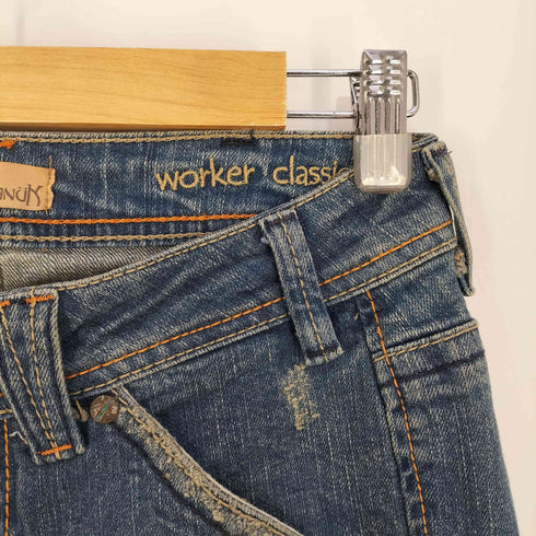 ヤヌーク YANUK WORKER CLASSIC ダメージ加工 ブーツカット デニム レディース 26inch