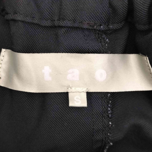 タオコムデギャルソン tao COMME des GARCONS AD2021 22SS ウエストベルト付き ポリ縮絨 ベルテッド ワイド ハーフパンツ レディース JPN:S