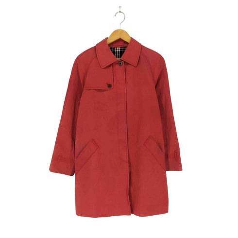 バーバリーブルーレーベル BURBERRY BLUE LABEL 裏地チェック比翼ステンカラーコート メンズ 38
