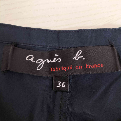 アニエスベー agnes b. フランス製 サイドジップフレアスカート レディース 36