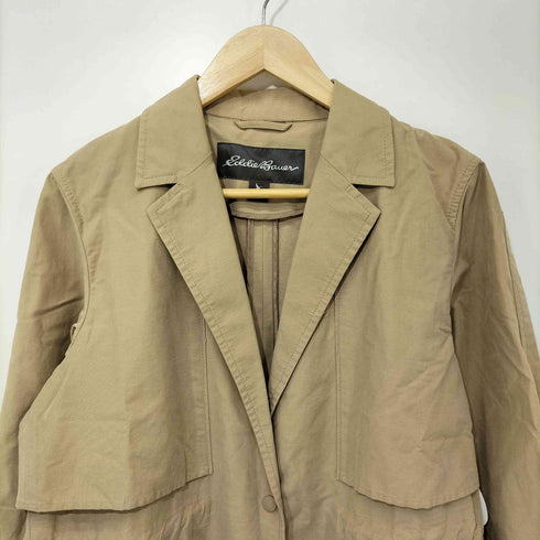 エディーバウアー Eddie Bauer コットンナイロン スナップボタン チェスターコート レディース import:M