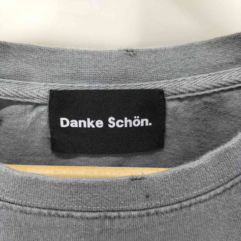 ダンケシェーン Danke Schon 活性染ロゴ S/S Tee バックプリント ダメージ加工オーバーサイズポケットTシャツ メンズ JPN:1