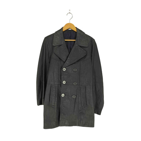 real leather リアルレザーダブルハーフコート メンズ