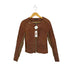 global rythme essence real leather リアルレザーニット切替ノーカラージャケット レディース