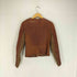 global rythme essence real leather リアルレザーニット切替ノーカラージャケット レディース