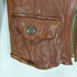 global rythme essence real leather リアルレザーニット切替ノーカラージャケット レディース