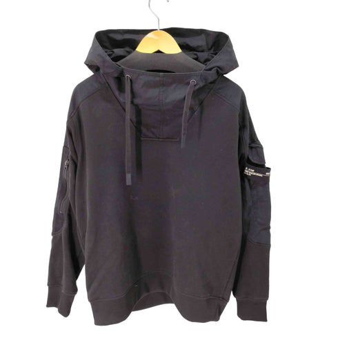 ジースターロー G-STAR RAW MIXED WOVEN CARGO HOODED SW ミリタリーディテール 異素材 フーデッドス ウェット パーカー メンズ import:L