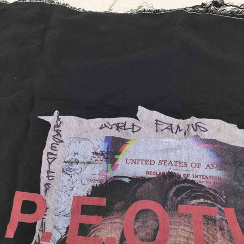 P.E.O.T.W AG PERVERSEYEONTHEWORLD グラフィック 人物 プリントスカーフ メンズ