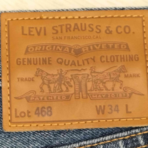 リーバイス Levis 468 ルーズ ショートパンツ ダークインディゴ メンズ W34