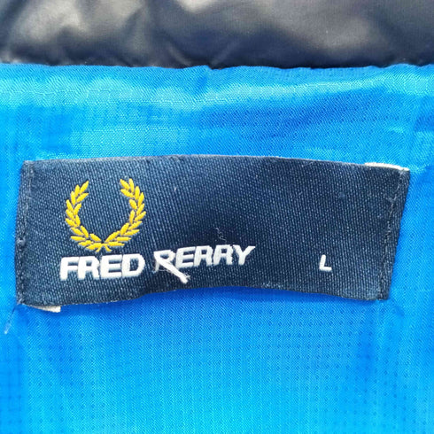 フレッドペリー FRED PERRY ロゴ刺繍 スタンドカラー ライト ダウン ジャケット メンズ import:L