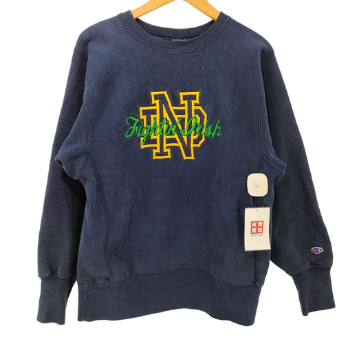 チャンピオン Champion 90s USA製 REVERSE WEAVE リバースウィーブ 刺繍タグ カレッジロゴ クルーネック スウェット メンズ import:M