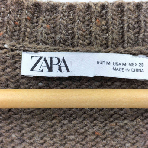 ザラ ZARA フロントボタン ロングスリーブ カーディガン レディース M