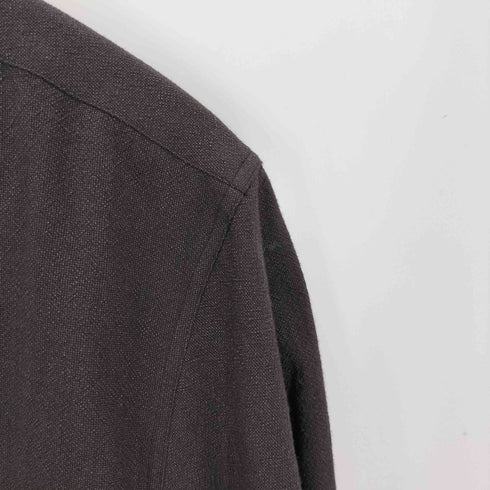 ラキネス RAKINES WAGAMAMA別注 Crepe pinhead MP hs shirt Plum brown メンズ JPN:2