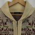 Ossipee 90s USA製 ノルディック柄 ジップアップ ウール ショールカラー カーディガン メンズ import:M