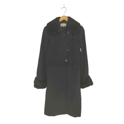 トラサルディ TRUSSARDI レッキスファー付きアンゴラウール ロングコート レディース JPN:42