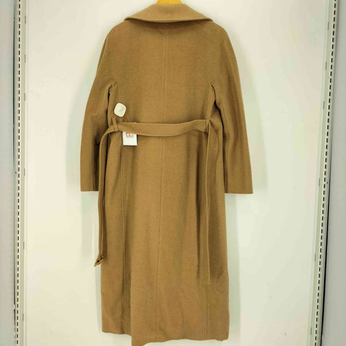 マックスマーラ MAX MARA イタリア製 ウール ダブルブレスト ベルテッド ロングコート レディース US:8
