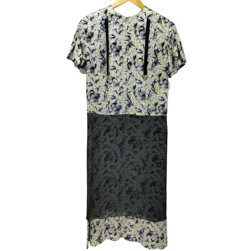 トーガプルラ TOGA PULLA 総柄 シアーレイヤード ワンピース 半袖 レディース FR:36