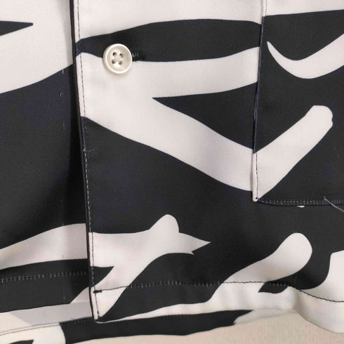 P-ROOM THE WORLD 総柄 ロゴプリント オープンカラー パジャマシャツ メンズ import:M