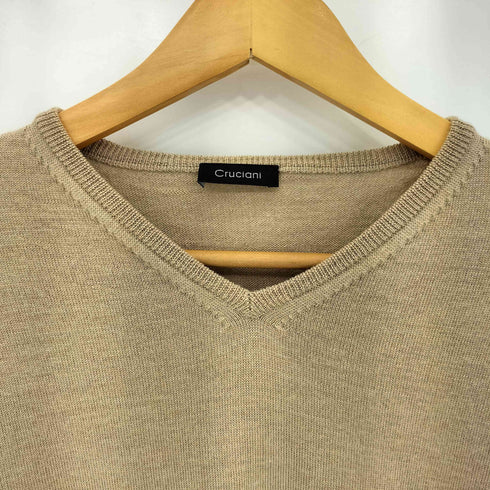 クルチアーニ Cruciani イタリア製 Vネック ウール カシミヤ ニット メンズ M