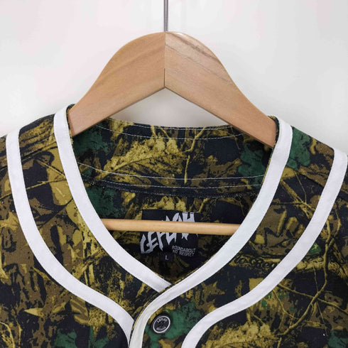 レフラー Leflah 総柄 ベースボールシャツ メンズ JPN:L