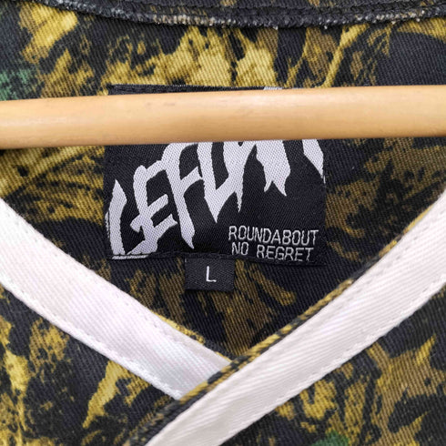 レフラー Leflah 総柄 ベースボールシャツ メンズ JPN:L
