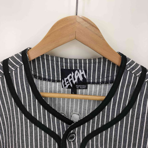 レフラー Leflah ストライプ ベースボールシャツ メンズ JPN:L