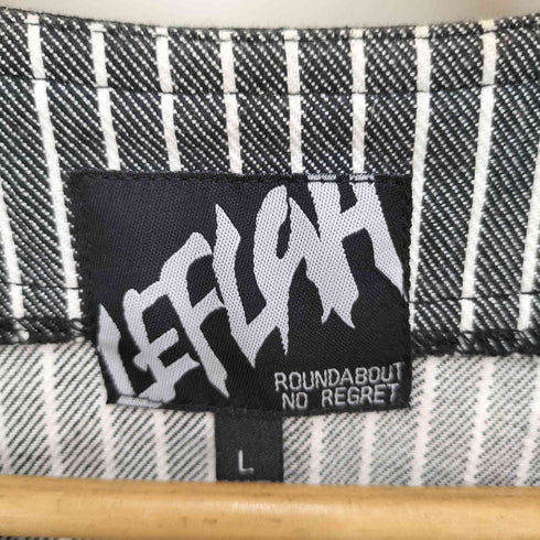 レフラー Leflah ストライプ ベースボールシャツ メンズ JPN:L