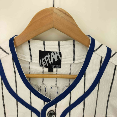 レフラー Leflah ストライプ ベースボールシャツ メンズ JPN:L